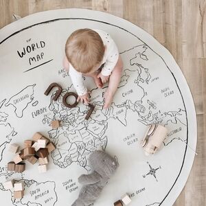 Gathre world map leather play mat